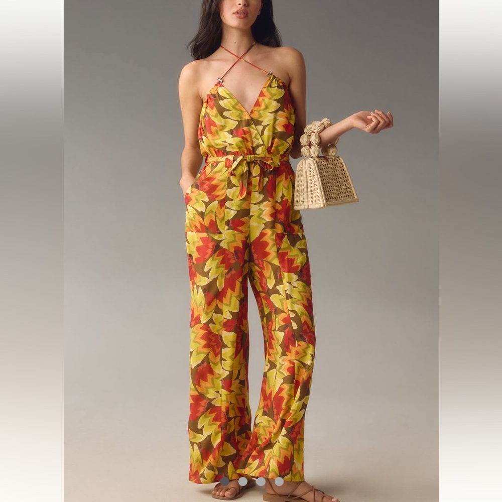 New FARM Rio x Anthropologie Printed Jumpsuit